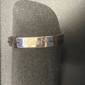 Silver and Brown Minimalist Jewelry Ring